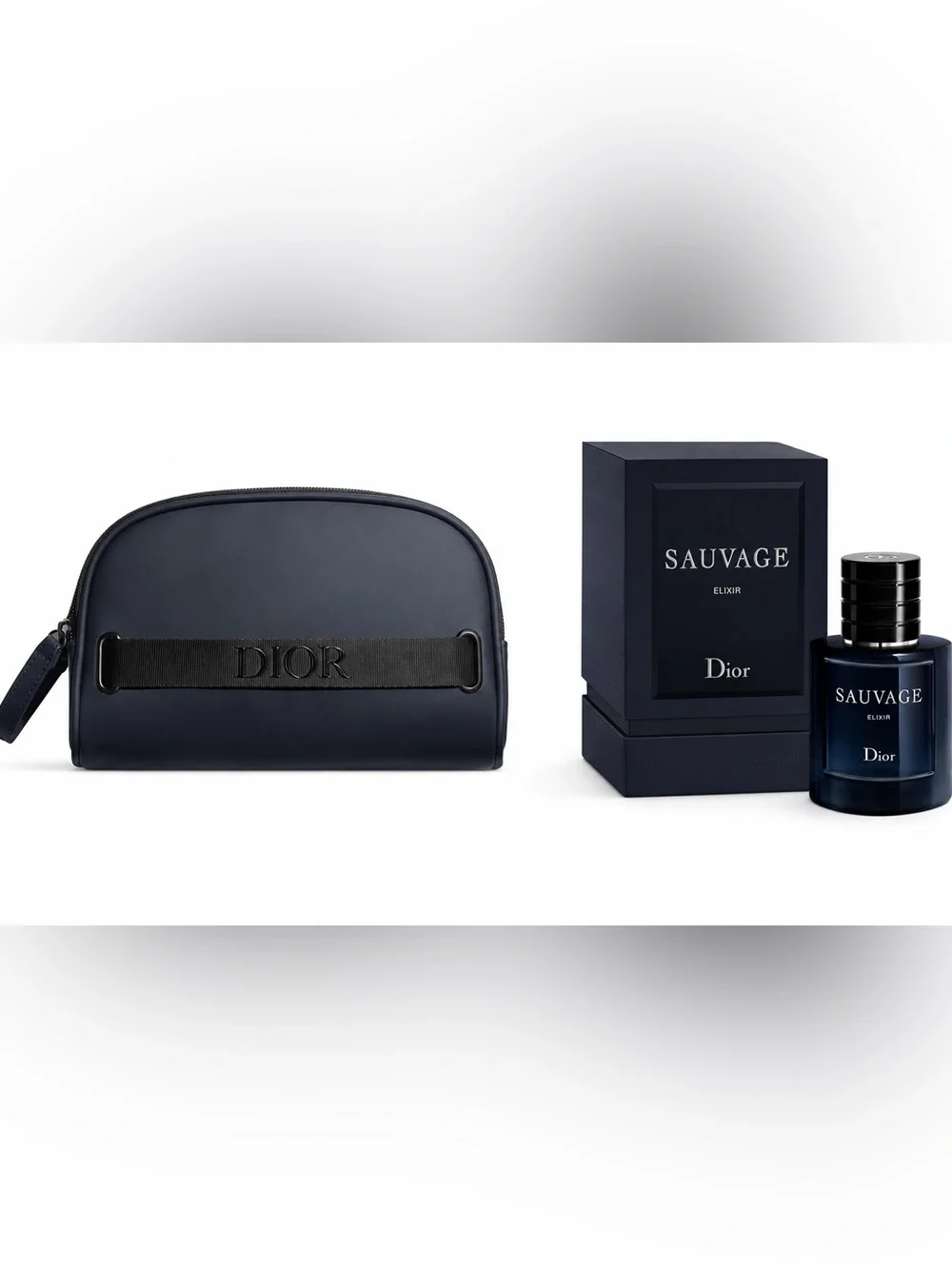 Dior Men’s Toiletry Bag + Sauvage Elixir 7.5 mL Gift Set BNIB